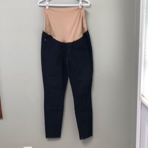 LOFT Maternity full panel skinny jeans dark wash